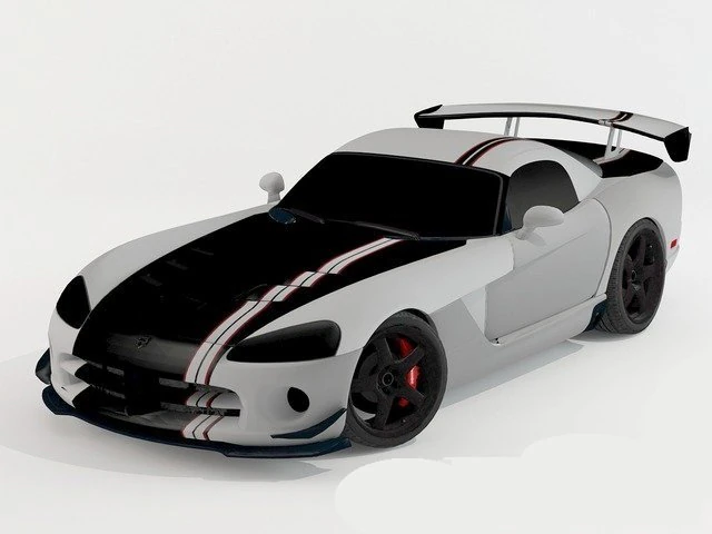 dodge viper srt10 3D Model .c4d .max .obj .3ds .fbx .stl .blend 
