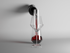 red wine and champagne glasses Modelo 3D