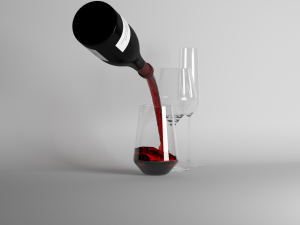 red wine and champagne glasses Modelo 3D
