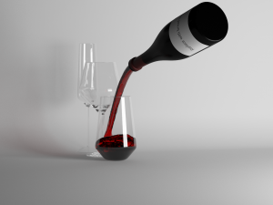 red wine and champagne glasses Modelo 3D