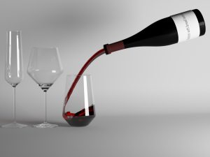 red wine and champagne glasses Modelo 3D