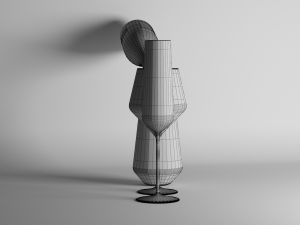 red wine and champagne glasses Modelo 3D
