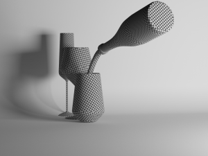red wine and champagne glasses Modelo 3D