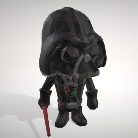 darth vader - lowpoply collection figurine - by objoy 3D 打印模型 .c4d .max .obj .3ds .fbx .stl .blend 
