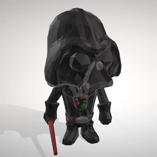 darth vader - lowpoply collection figurine - by objoy 3D Print Model .c4d .max .obj .3ds .fbx .stl .blend 