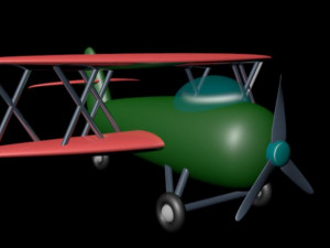 small plane of toy 3D Model