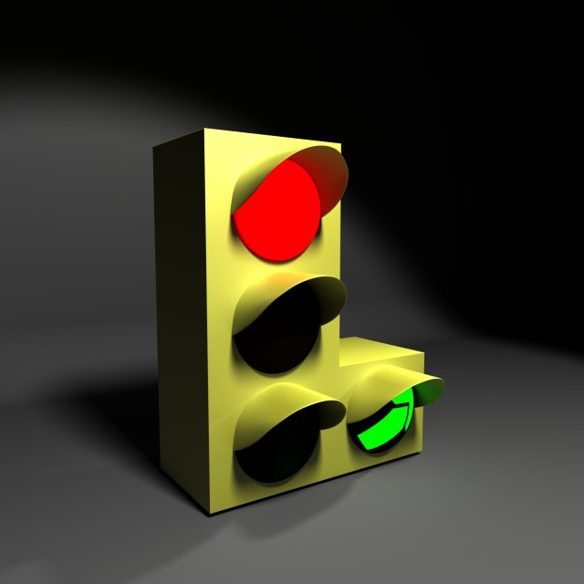 traffic lights 3D Модель .c4d .max .obj .3ds .fbx .stl .blend