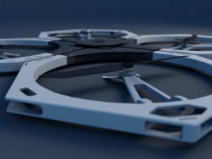 gray drone Modelo 3D