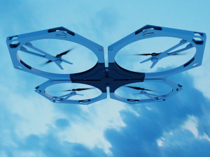 gray drone Modelo 3D