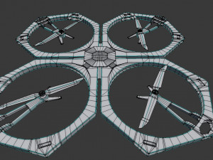gray drone Modelo 3D
