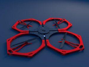 gray drone Modelo 3D