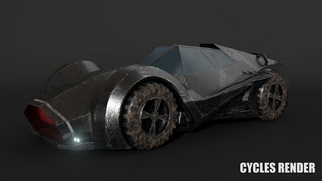 sci fi car 3D मॉडल .c4d .max .obj .3ds .fbx .stl .blend 