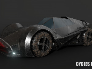 sci fi car 3D 모델