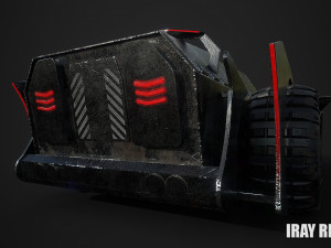 sci fi car 3D मॉडल