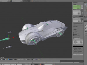 sci fi car 3D मॉडल