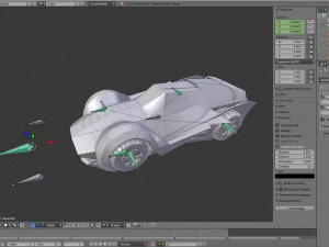 sci fi car 3D Model