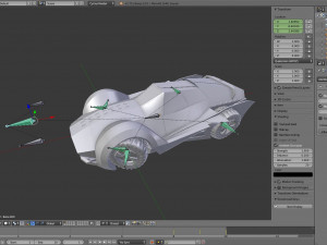 sci fi car 3D मॉडल