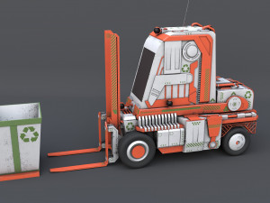 sci-fi forklift 3D 모델