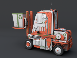 sci-fi forklift 3D मॉडल