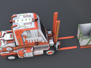 sci-fi forklift 3D मॉडल