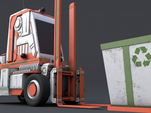 sci-fi forklift 3D मॉडल