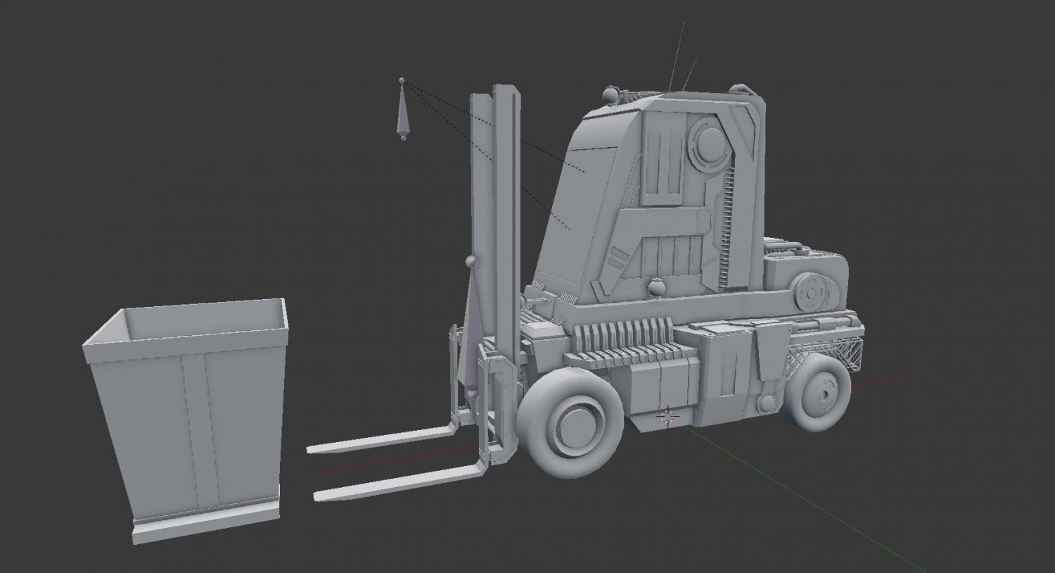 sci-fi forklift 3D Модель in Машины 3DExport