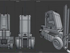 विज्ञान-फाई फोर्कलिफ्ट 3D मॉडल