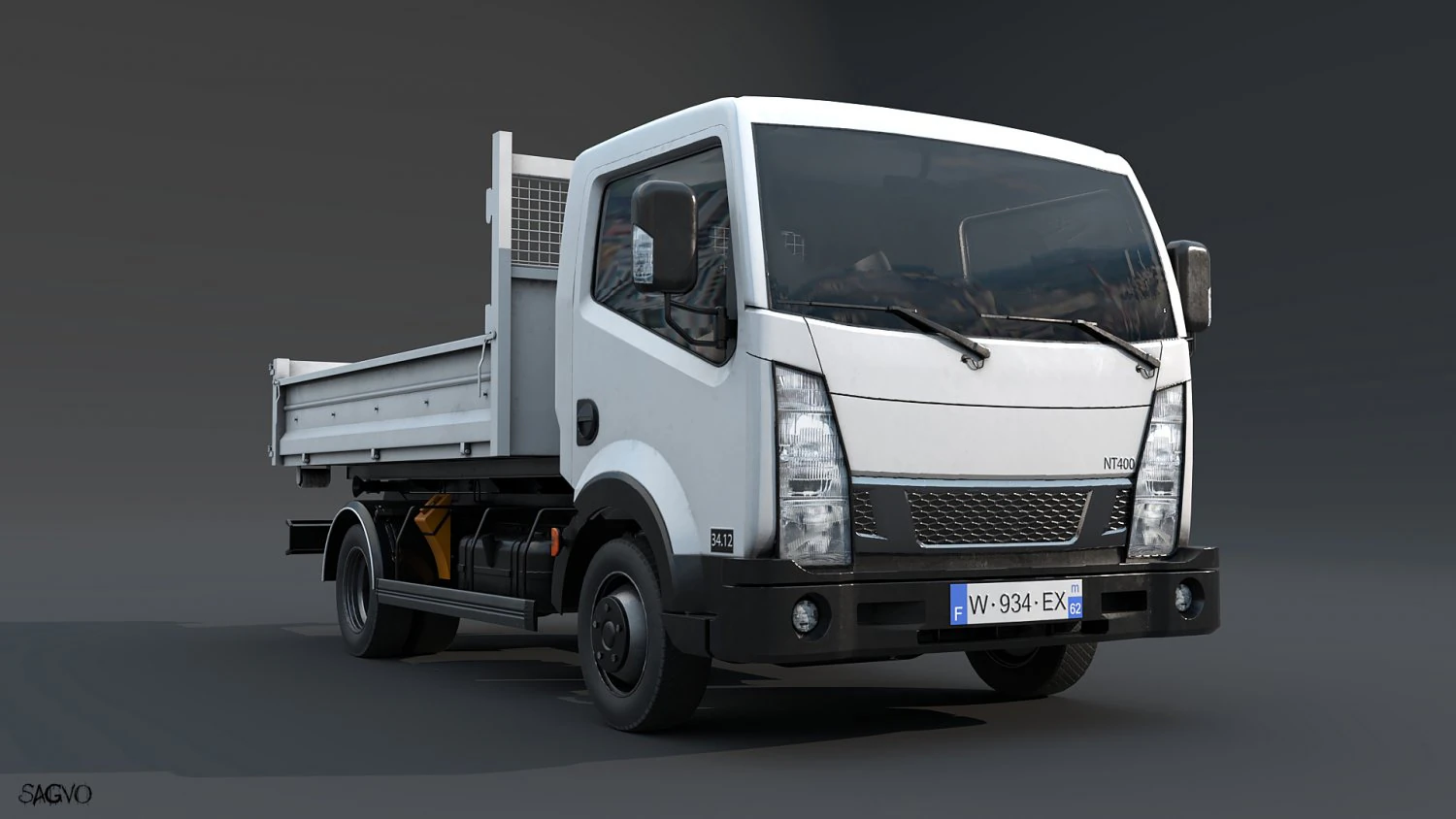 light truck 3D Model .c4d .max .obj .3ds .fbx .stl .blend 