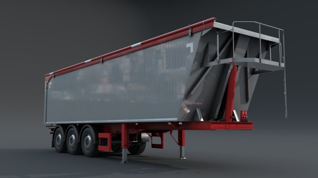 semitrailer 3D मॉडल .c4d .max .obj .3ds .fbx .stl .blend 