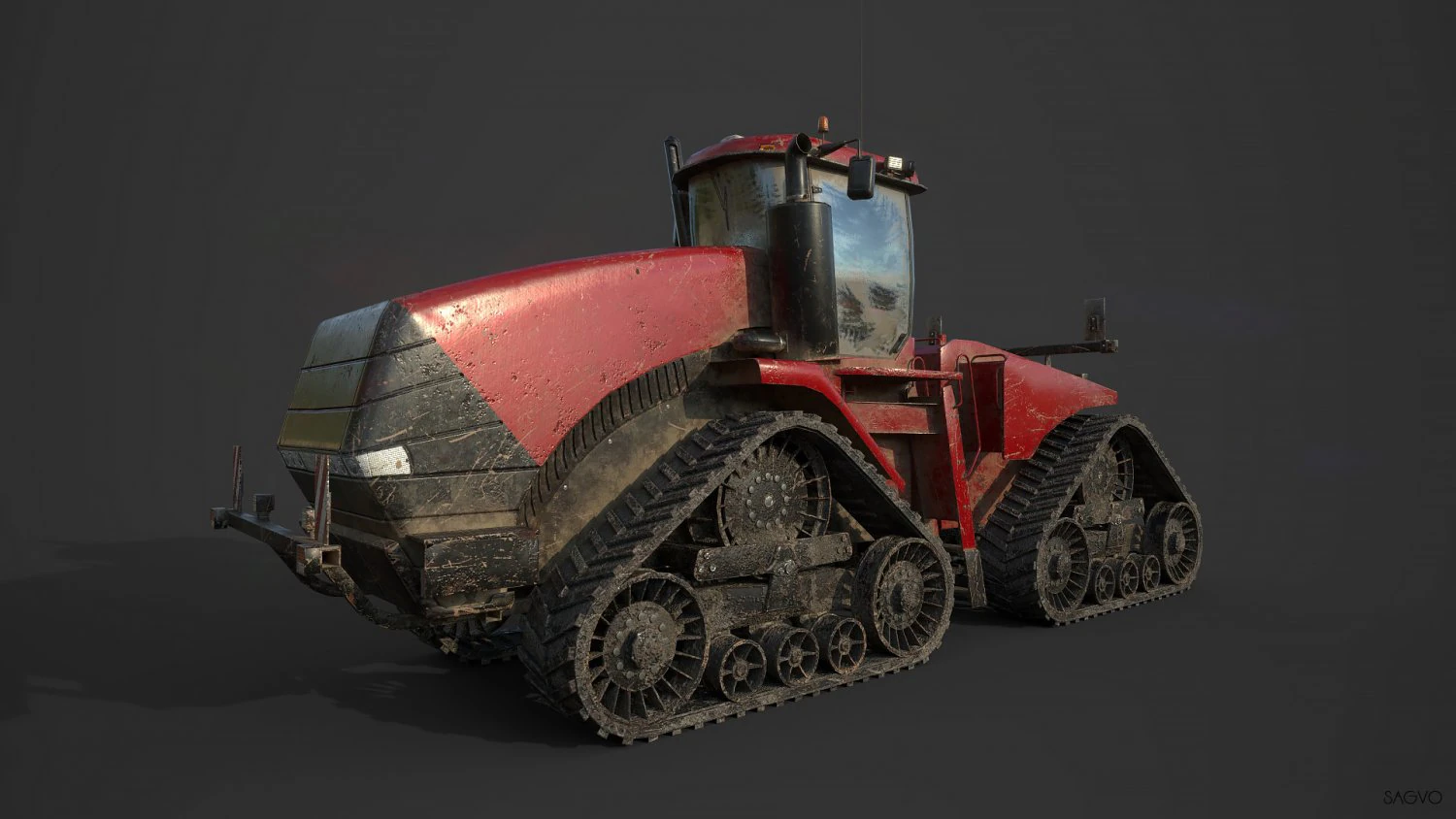 tractor 600 hp 3D Model .c4d .max .obj .3ds .fbx .stl .blend 
