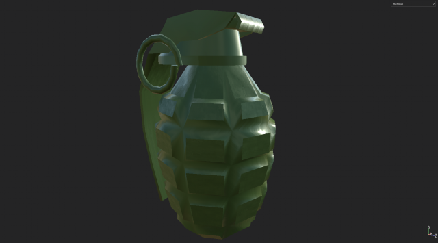 grenade low polly 3D Model .c4d .max .obj .3ds .fbx .stl .blend 