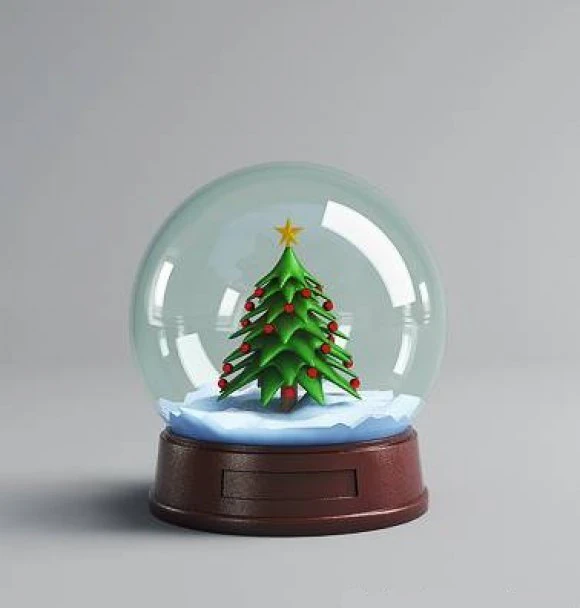snow globe 3D Model .c4d .max .obj .3ds .fbx .stl .blend 