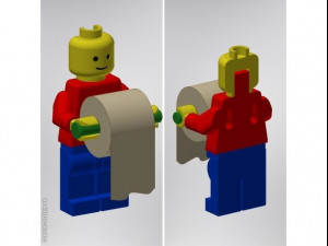 lego toilet paper holder Model Cetak 3D