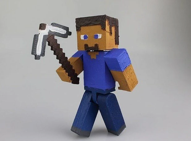 steve from minecraft 3D Print Model .c4d .max .obj .3ds .fbx .stl .blend 