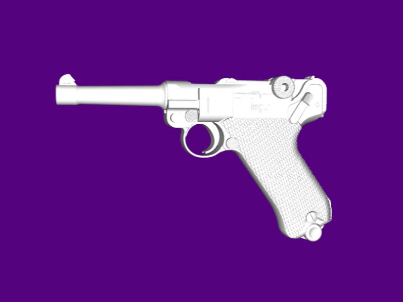 Luger 3D Print Model .c4d .max .obj .3ds .fbx .stl .blend