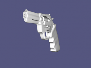 revolver Model Cetak 3D