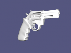 revolver Model Cetak 3D