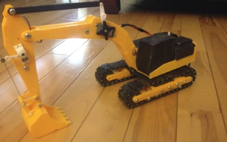realistic excavator on 3d printer 3D Print Model .c4d .max .obj .3ds .fbx .stl .blend