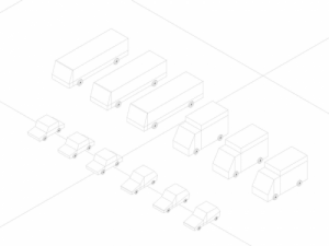 cartoon low poly city cars pack Model 3D