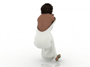 woman in white 3D-Modell