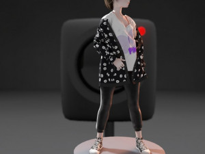 anime girl 3D 모델