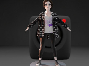 anime girl 3D 模型