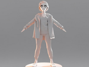 anime girl 3D 模型