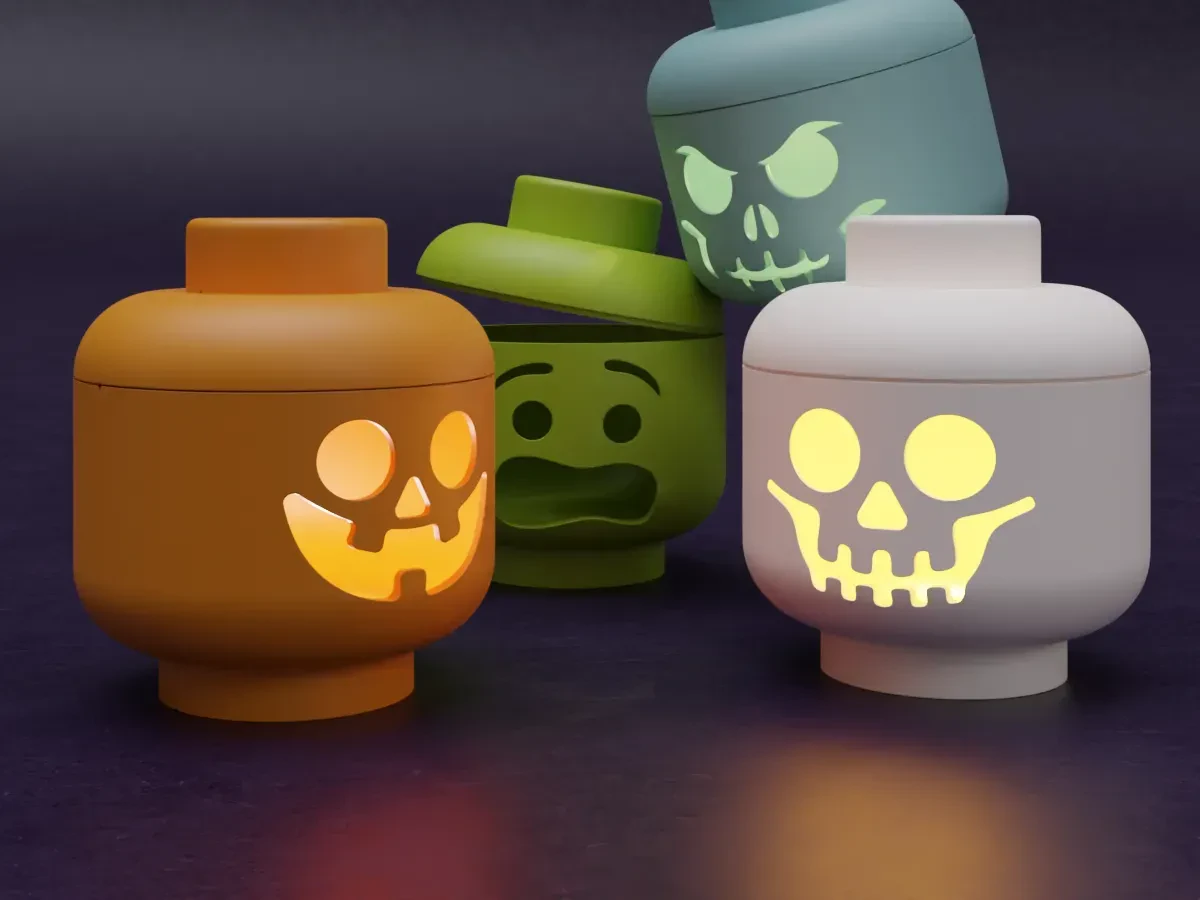 Lego Candlestick and candy dish 3D Print Model .c4d .max .obj .3ds .fbx .stl .blend
