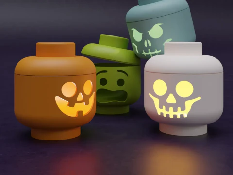 レゴの燭台とキャンディー皿 3Dプリントモデル