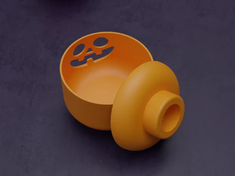 Lego Candlestick and candy dish 3D Print Model