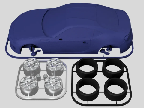 Subaru BRZ print model 3D Print Model