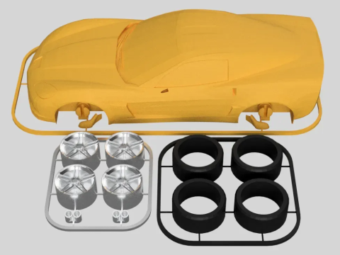 Chevrolet Corvette Z06 3D-Druck 3D Druckmodell