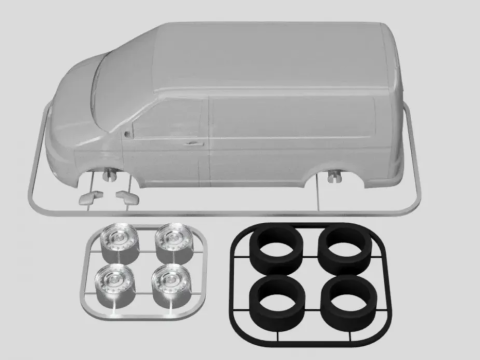 Volkswagen T5 Transporter imprimible Modelo de impresión 3D