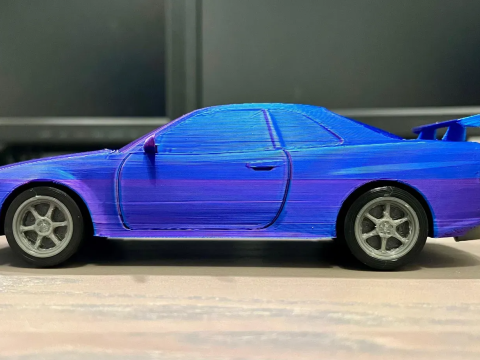 日産 スカイライン GT-R R34 3Dプリントモデル